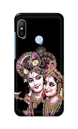 Image of PRINTFIDAA� Printed Hard Back Cover Case for Mi A2 Back Cover (Radha Krishna) -2808