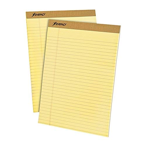 Papier de note Esselte Ampad perforé format US Letter jaune canari lot de 3