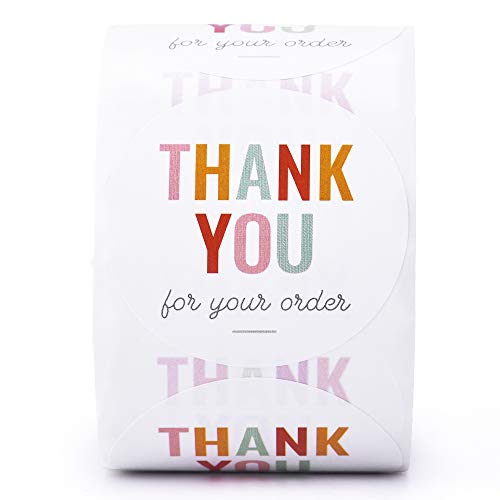 1.5" Natural Brown Kraft Stickers (500 Per Roll) - Multi-Color Business Stickers For Store Owners, Crafts, Organizing, Jar And Canning Labels #TOP1