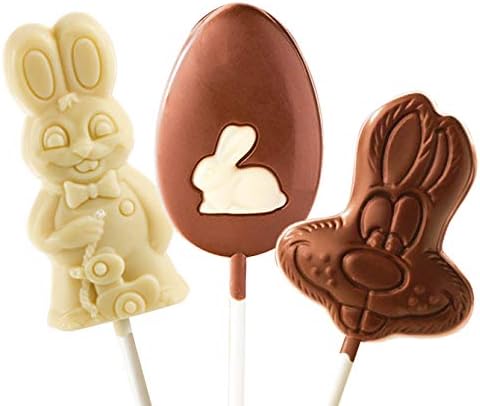 Easter Lollipop Collection (3 Lollipops) - Allergy Friendly and Vegan Chocolate Easter Candy - Dairy Free, Nut Free, Peanut Free, Soy Free, Gluten Free