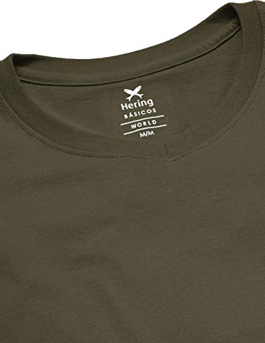 Camiseta MM Regular gola V, Hering, Masculino, Militar, XXG
