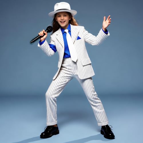 BAURGHOP Kids Dance Star Costume for Boys 80s 90s Hop Stage Outfit for Cosplay Party (8-9 Years) by BAURGHOP - Used condition - Image 4