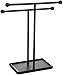 Amazon Basics Double T-Shape Hand Towel Holder and Accessories Jewelry Stand, Black