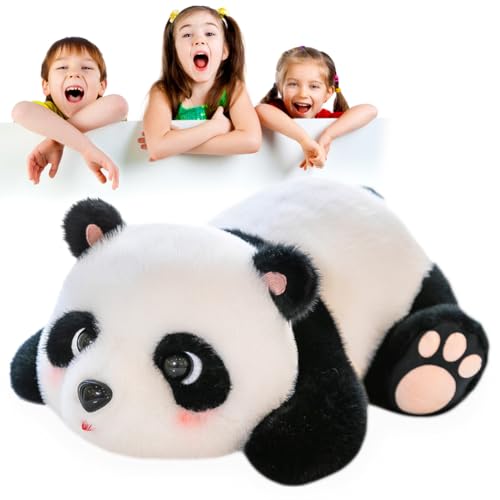 KNBMCAV 25 cm panda de pelúcia, brinquedo de peluche Panda, peluche de Panda, animais de peluche Panda, macio e bonito, urso panda peluche para meninos e meninas