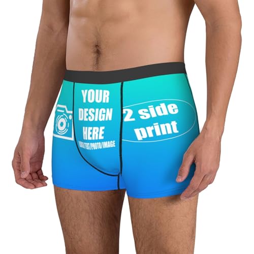 Custom Boxers for Men Bulk Design Your Own Personalized Underwear with Picture Customized Funny Logo 2 Sides Design3