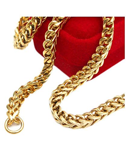 Jewar Manid Chain Gold Plated Brass & Copper Link Chain Daily Use Jewelry For Men & Boys 8232