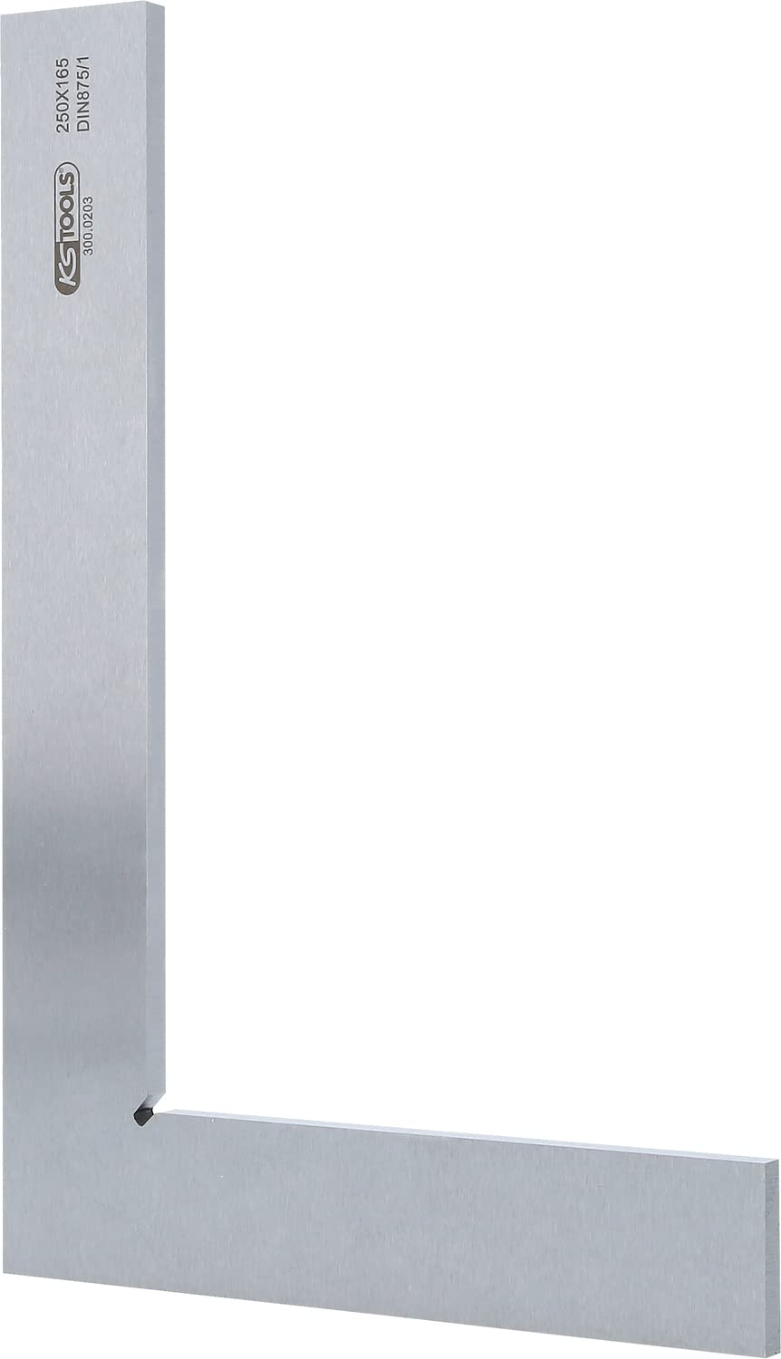 KS Tools 300.0203 - Escuadra de taller lisa (longitud de los brazos 250 x 160 mm, sección transversal 35 x 7 mm, 250 mm)