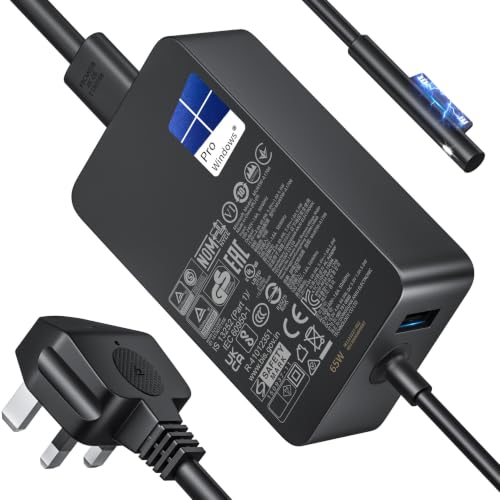 Surface Charger 65W Microsoft Surface Pro Laptop Charger for Surface Pro X 11 10 9 8 7 6 5 4 3; and Surface Laptop 7 6 5 4 3 2 1; and Surface Book 1 2 3; and Surface Go 1 2 3; Series Tablets