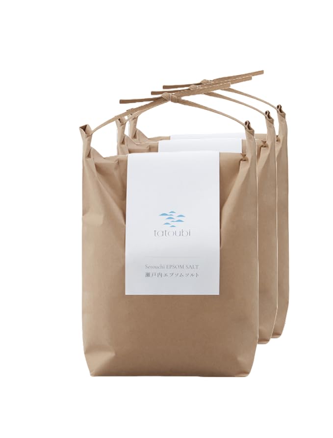 Epsom Salt, Made in Japan, Seto Uchi, Okayama Prefecture, Bath Salt, 3 Bags, 16.5 lbs (7.5 kg), Approx. 36 Times, Large Capacity, Bath Agent, Magnesium Sulfate, Bath Goods, No Preservatives, Fragrance, Coloring, Includes Measuring Spoon, Mineral, 99% Purity, Won't Damage Bathtub, Warm Activities