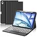 FOGARI Custodia per tastiera iPad Air 11 pollici (M3/M2), Smart Trackpad Staccabile Senza Fili Cover Francese AZERTY Retroilluminazione 7 Colori Tastiera per iPad Air 11 2025/2024, Nero immagine