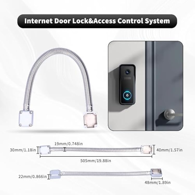 Door Loop Wire Protector, Stainless Steel Door Wire Loop Door Cord Gate Loop Exposed Mounting Sleeve for Access Control Wire Protector