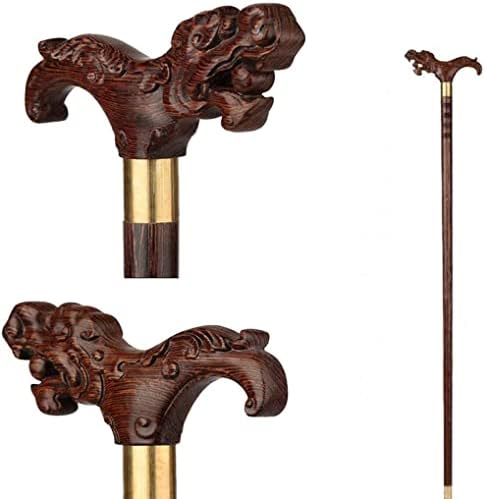 Canes Solid Wood Chicken Wings Sizes Cane Walking Stick Head The Dragon Supplies Old Gifts Walker Crutch Solid Wood Cane Old Man Wooden Elderly Crested Head Faucet Crutch powerfully
