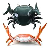 Crab Pen Holder, Weightlifting Crabs Penholder Japanese Creative Stationery, Pencil Holder for Desk Decoration Pen Stand Gifts Blackish Green