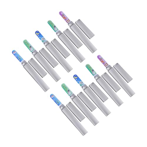 PAMINGONO 10個 クリスマスグラスファイル ネイルバッファ 爪 足の爪 マニキュアファイル 爪やすり gel nail クリスマスプレゼント 爪切り ネイルアートガジェット ガラス