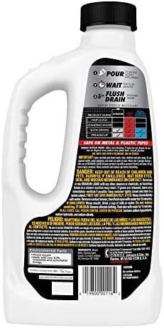 Drano Liquid Drain Clog Remover and Cleaner for Shower or Sink Drains Unclogs and Removes Hair Soap Scum Blockages, Multi, 32 Fl Oz