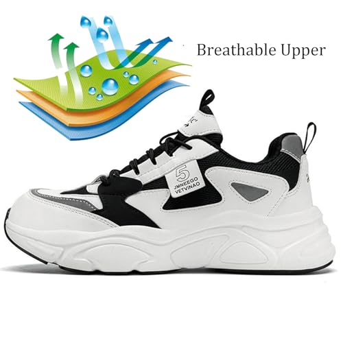 Image of Nutropa Steel Toe Boots for Men, Lightweight Safety Work Shoes, Comfortable Breathable Composite Toe Boots Slip-Resistant Indestructible Shoes