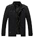 Lega Mens Cotton Classic Pea Coat Spring & Fall & Winter Ourdoor Jacket(Black/US Large/Asia 4XL)