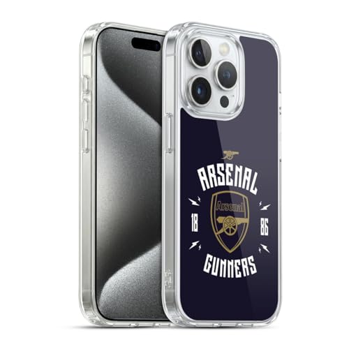 Funda iPhone 15 Pro Arsenal FC Carcasa de Gel Flexible con Diseño de Artilleros Head Case Designs