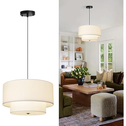 HILUXIA 18" Drum Pendant Light Cover