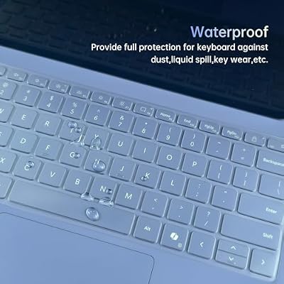 CaseBuy Premium Keyboard Cover for Microsoft Surface Laptop(2025) Copilot+ PC 13 Snapdragon X Plus, Surface Pro 2-in-1 Laptop/Tablet(2025) 12, Ultra Thin High Transparency TPU Keyboard Skin