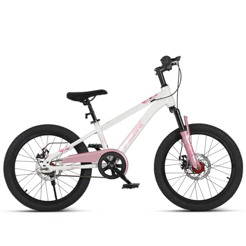 FMBLDM Bicicleta de Montaña de 22 Pulgadas y 24 Pulgadas Freno de Disco Bicicleta de Una Sola Velocidad con Doble Absorción de Impactos Asiento Ajustable A,16 Inches
