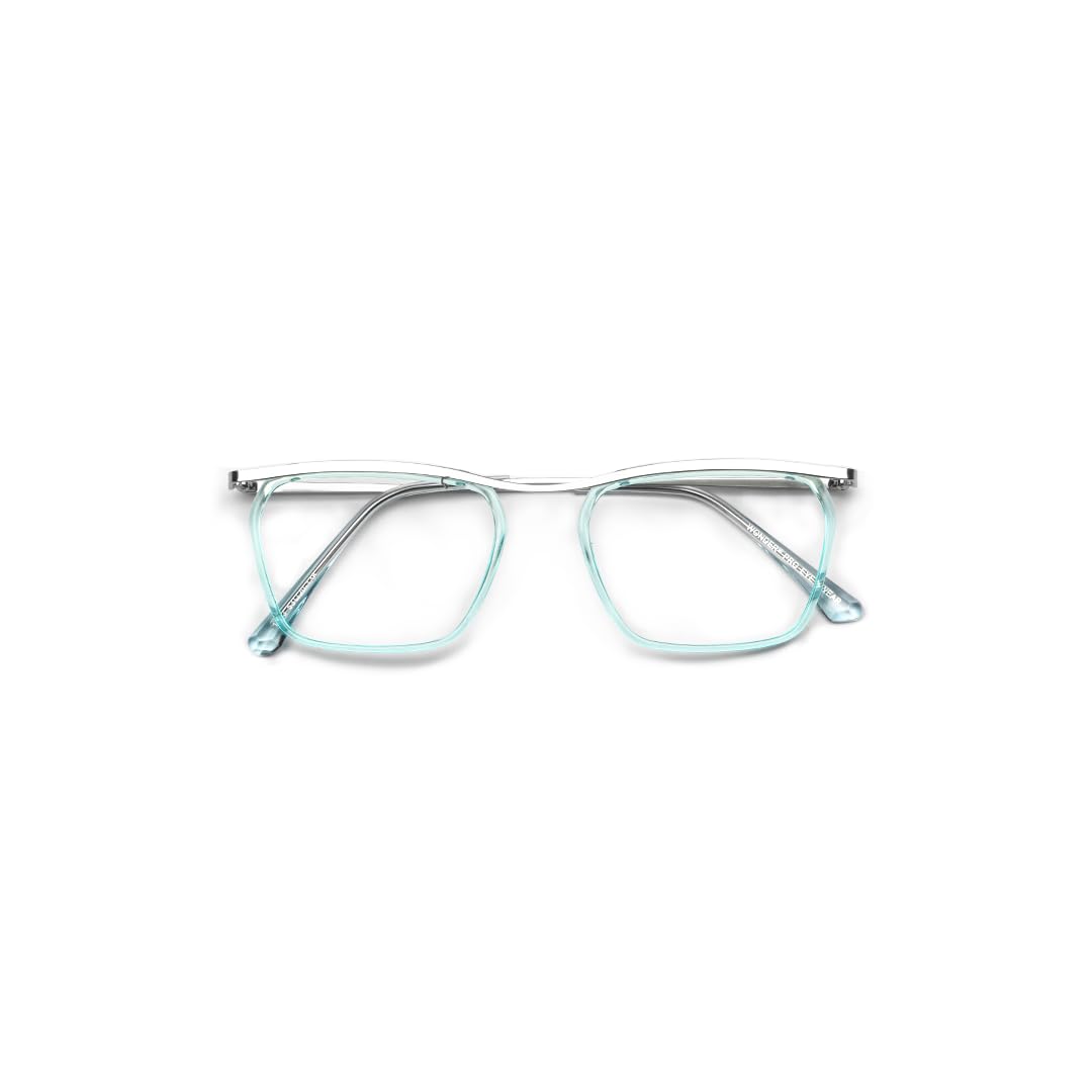 SAM AND MARSHALL CHARLIE Eyeglasses - Light Weight Blu-Cut Computer Glasses With Tinted Metal Frames - Prescription Friendly Rectangle Shape for Men & Women