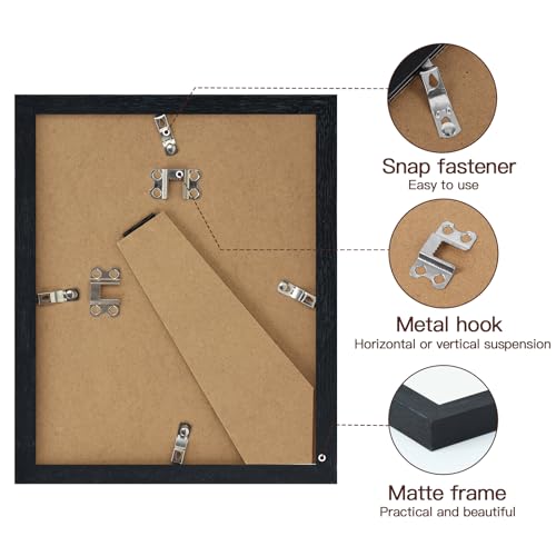 image for Fixwal Picture Frames Set, 15 Pack Black Picture Frames Collage Wall D