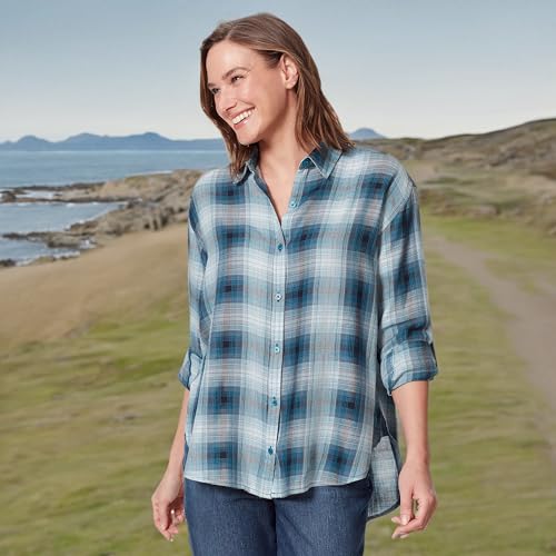 Image of Gloria Vanderbilt Women's Amanda Oversized Button Down Shirt with Roll-tab Sleeves
