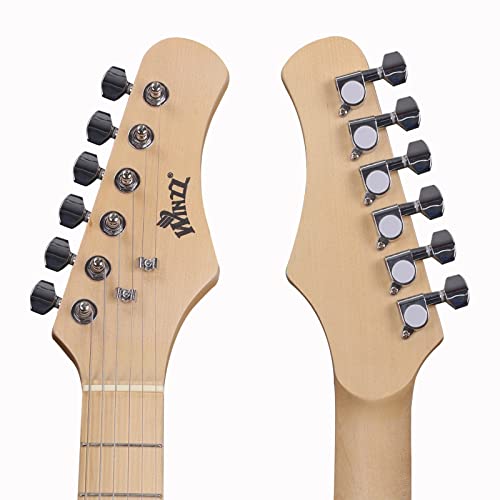 winzz egm100 30 inches real kids electric guitar with beginner kit right handed blueburst