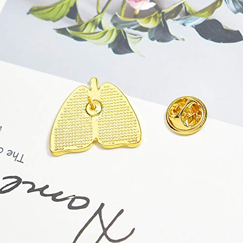 Image of Nurse Pin Stethoscope Pins Cuterus Heart-Shaped Pins Lapel Pin Personality Medical Jewelry for Women Nurse Accessories Gifts Hat Lapel Pins(Gold)