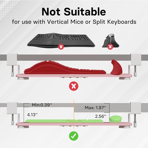Image of BONTEC Under Desk Keyboard Tray, Pull-Out Keyboard & Mouse Platform