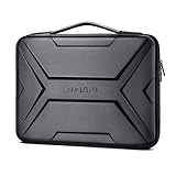 MOSISO 15-16 inch Laptop Hard Case, 15.6 inch Waterproof Shockproof Computer Bag Compatible with MacBook HP Dell,Artistic Geometric EVA Carrying Sleeve Laptop Case Hard Shell with Handle, Black