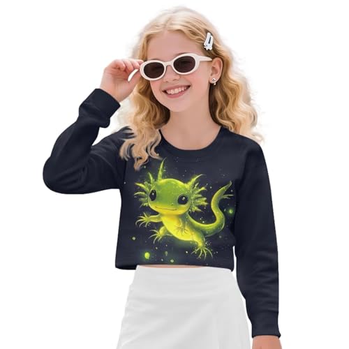 Ystardream Cute Kids Crop Tops for Girls Long Sleeve Shirts for Daily School