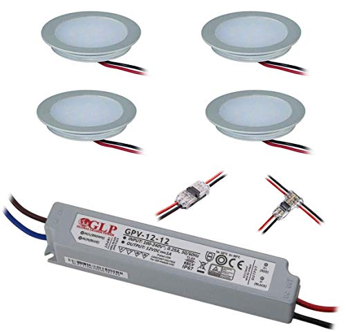Spot LED encastrable extra plat VBLED blanc chaud 12V IP67 pour sol et mur