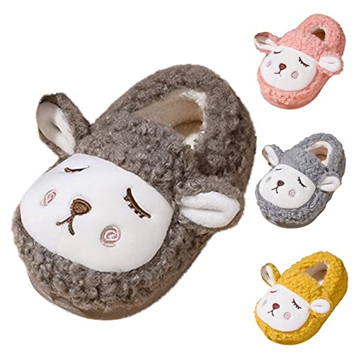 EnJoCho Denim Girls Sandals Fashion Cute Autumn and Winter Girls Boys Slippers Flat Bottom Soft Warm and (Pink, 6-15 Months)3