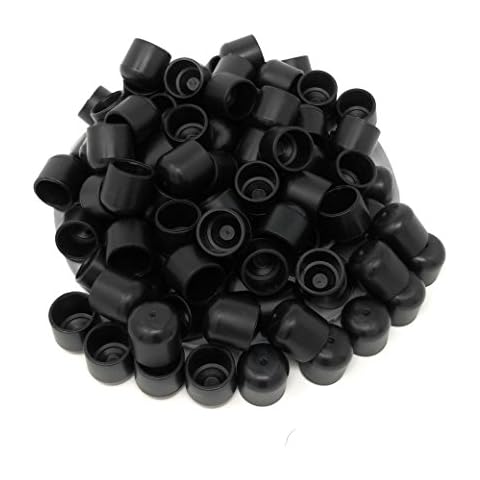 XL Series Folding Chair Leg Caps (100 Pack) 7/8" Non-Marring Furniture Glides Help Protect Floors and Property - Easy to Install, Great for Replacements or Repairs - Premium Heavy-Duty Plastic (Black) Cover