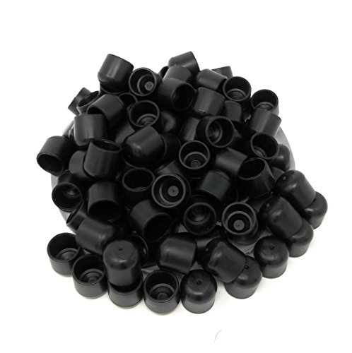Black Friday Sale 2022 Folding Chair Leg Caps (100 Pack) - 7/8" Non-Marring Furniture Glides Help Protect Floors and Property - Easy to Install, Great for Replacements or Repairs - Premium Heavy-Duty Plastic (Black)