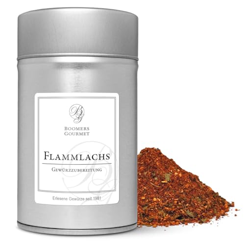 Boomers Gourmet - Premium Flammlachs Gewürz, Flammlachs Gewürzmischung für perfekt Gewürzten Lachs - Hochwertiges Lachs Gewürz für Feinschmecker - 90 g