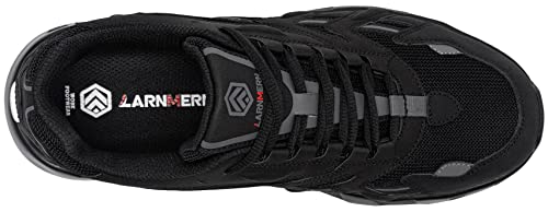 Larnmern Non Slip Work Shoes For Men Fashion Sneakers Kitchen Chef Slip Resistant Shoe Waterproof Food Service Walking And Casual Air Cushion Working Footwear/Black/11 #TOP4