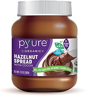 Pyure Organic Hazelnut Spread With Cocoa, Keto Friendly, 2 Net Carbs, No Palm