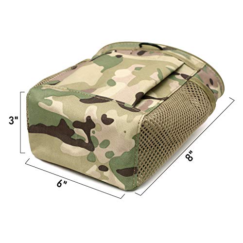 Tactical Molle Drawstring Magazine Dump Pouch, Adjustable Military Utility Belt Fanny Hip Holster Bag Outdoor Ammo Pouch (Cp) #TOP2