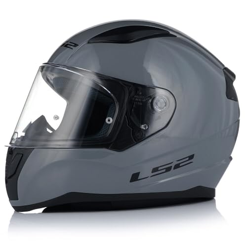 LS2 FF353 Rapid II Full Face ECE22.06 Approved Motorcycle Helmet Motorbike Racing Sports Crash Helmet Nardo Grey (XL)
