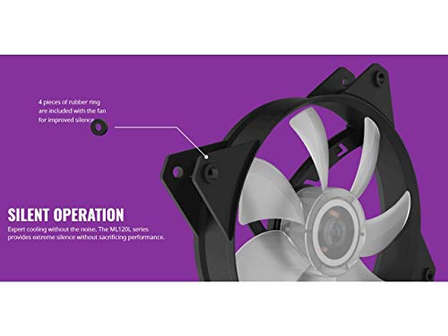 Cooler Master R4-C1DS-12FB-R1 MF120L Blue 12 cm LED amortecimento silencioso capa ventilador para CP