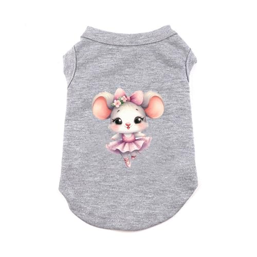 ZSDGBZ ペット服 犬服 グレー Tシャツ 春夏用 XXL 通気性メッシュ タンクトップ 柔らかい 犬の服 ペットウェア ドッグウェア パジャマ 犬猫洋服 人気 ファッション 小型 中型犬服 猫服 通気 涼やか お散歩 お出かけ