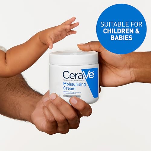CeraVe Moisturising Face and Body Cream with Hyaluronic Acid and 3 Essential Ceramides for Dry to Very Dry Skin 454g​ - 3