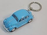 Kinsmart Light Blue Classic VW Volkswagen Beetle Keychain 1/64 Pastel Color Diecast Car
