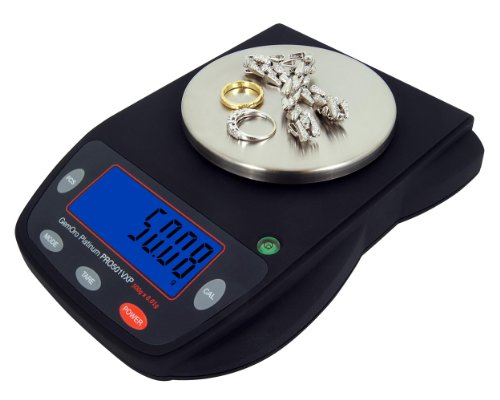 GemOro Platinum PRO501VXP Pro Series Digital Extra Precision Portable Countertop Gold Scale & Balance (500 x 0.1g)