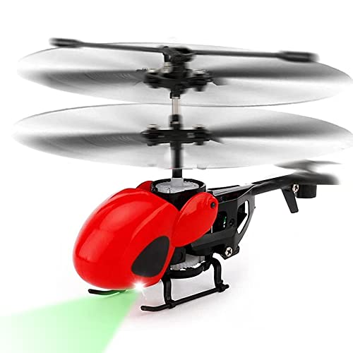 Mini RC Helicopters, 3.5CH Remote Control Helicopter Toys with LED Light Gyro Stabilizer Micro Drones, One Key Take Off/Landing, Outdoor/Indoor Helicopter Toy Gift for Kids/Adults/Beginners