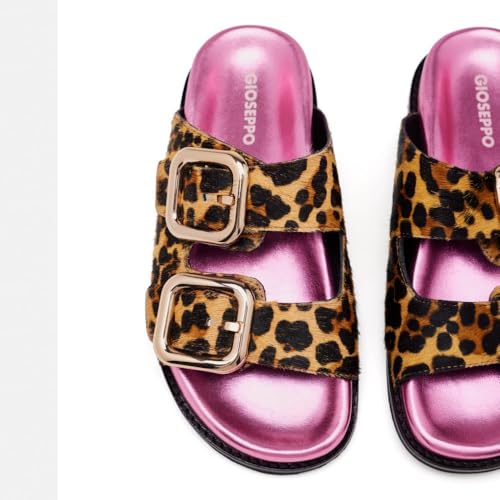 GIOSEPPO Mifflin, Płaskie Sandały Damskie, Leopard, 37 EU, Lampart, 37 EU