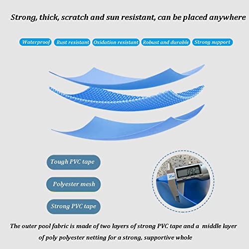 Serbatoio d'acqua per acquacoltura, stagno temporaneo per pesci in tela di PVC con struttura in acciaio con valvola di scarico, struttura solida per serbatoio dell'acqua portatile per piscina